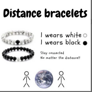 Distance bracelets/2pcs